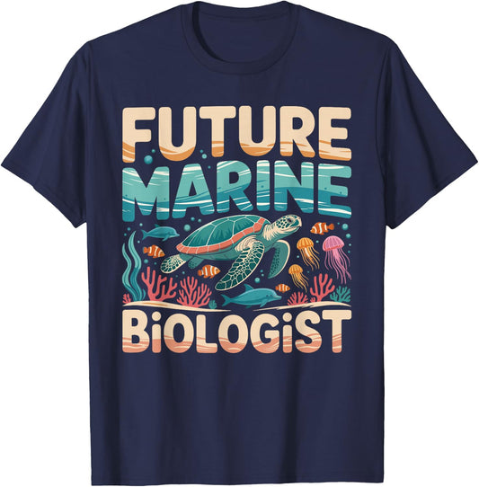 Future Marine Biologist Shirt Marine Biology Themed T-Shirt - T-Shirt | Navy