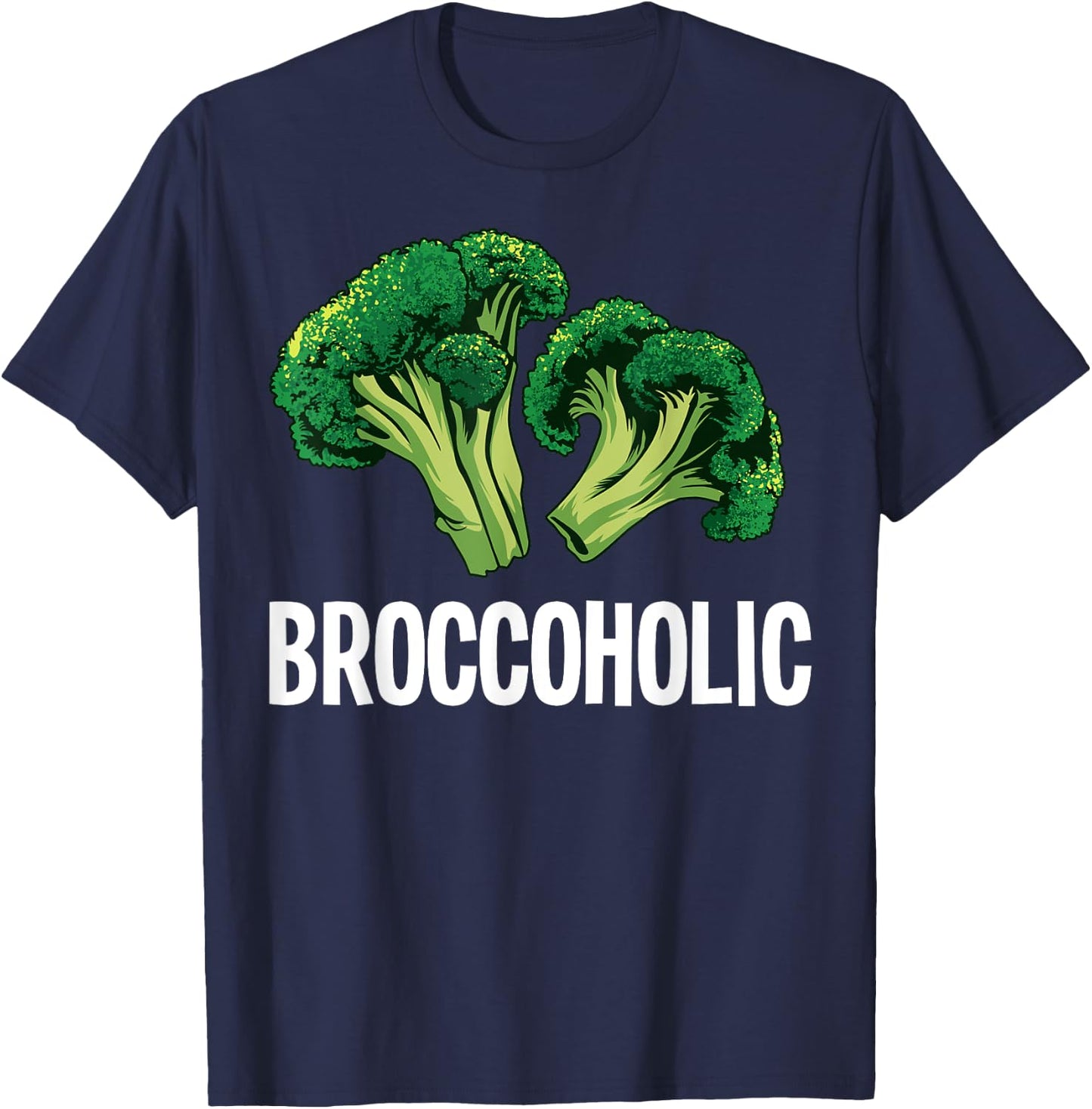 Best Broccoli Women Broccoholic Vegan Vegetarian T-Shirt - T-Shirt | Navy