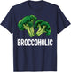 Best Broccoli Women Broccoholic Vegan Vegetarian T-Shirt - T-Shirt | Navy