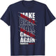 "Make Baseball Great Again" Vintage American Funny Baseball T-Shirt - T-Shirt | Navy