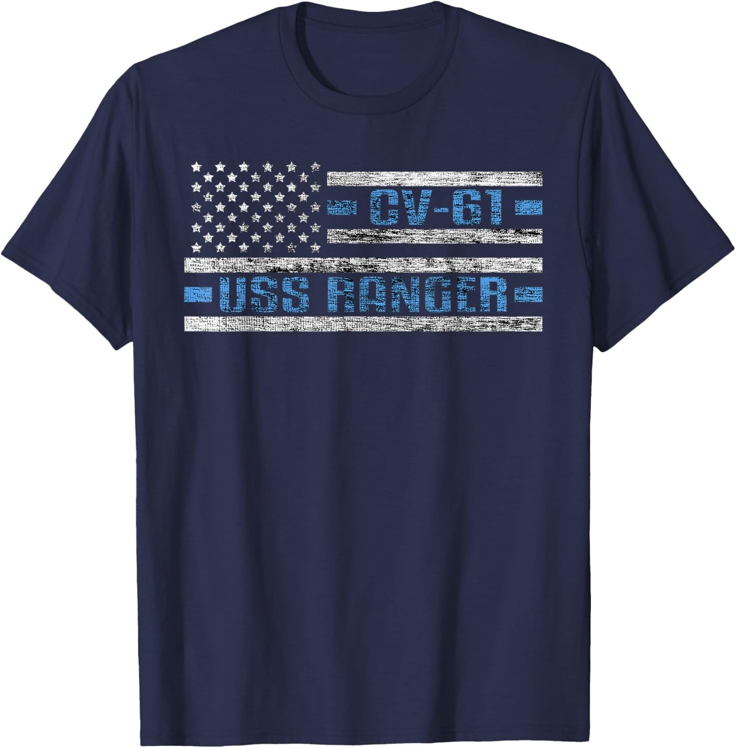 USS Ranger WWII Aircraft Carrier CV-61 US Army T-Shirt - T-Shirt | Navy