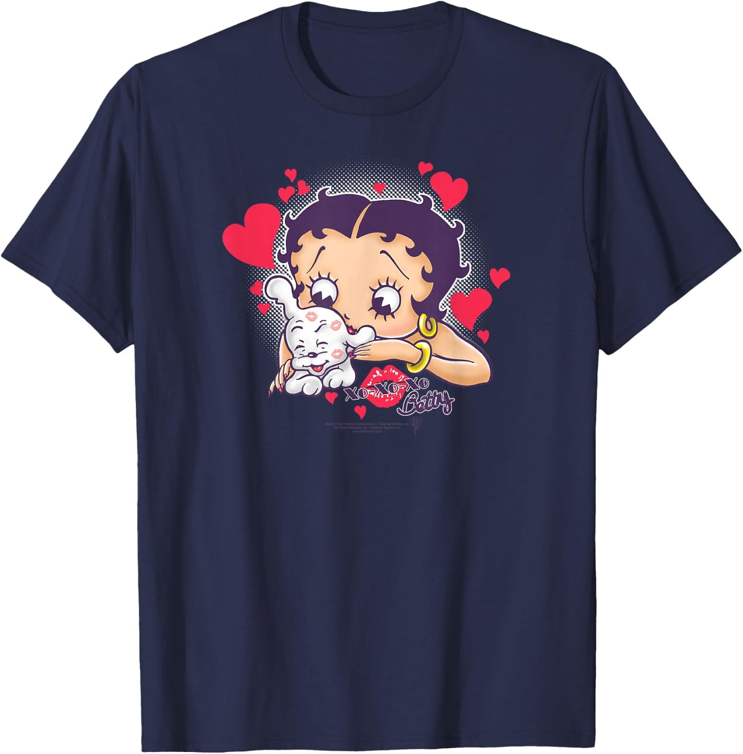 Betty Boop Puppy Love T-Shirt - T-Shirt | Navy