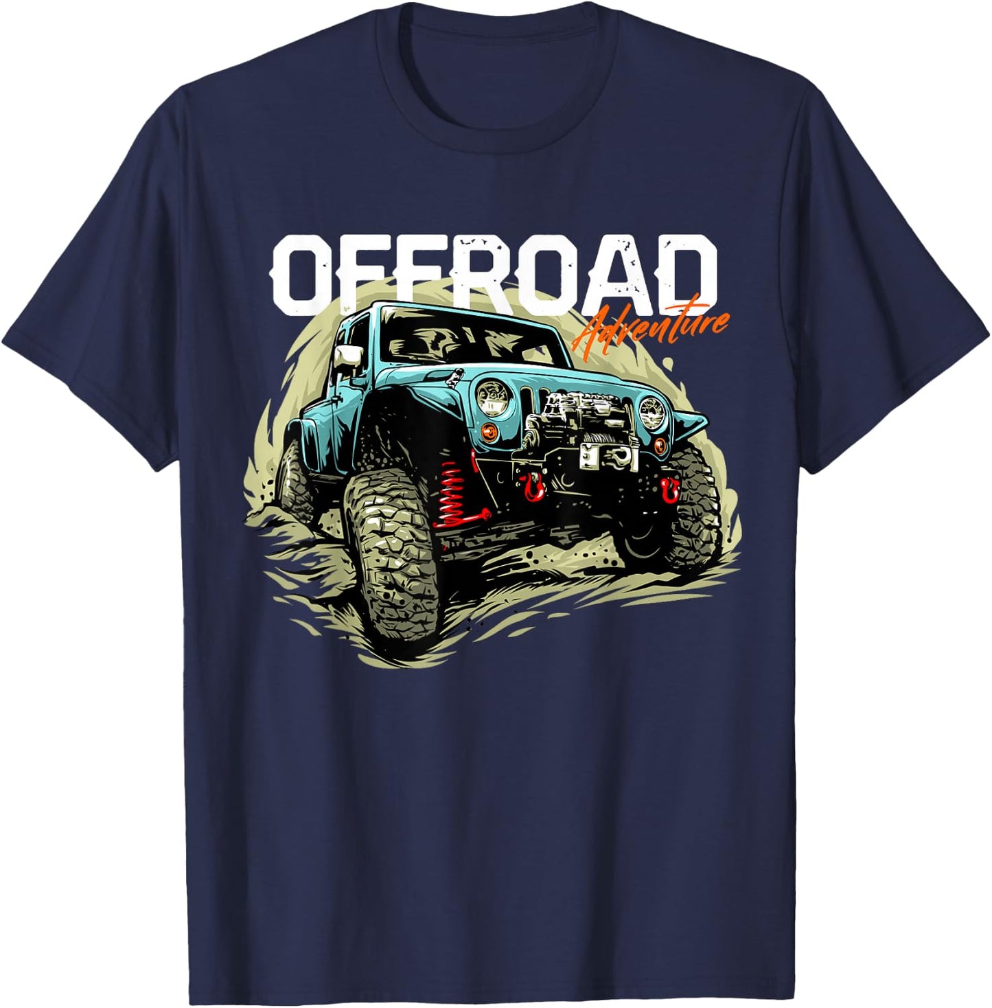 Offroad Adventure | Off Roading Offroad 4x4 SUV T-Shirt - T-Shirt | Navy