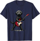 Funny Rock Goldendoodle Dog Playing Guitar Music Lover Dog T-Shirt - T-Shirt | Navy