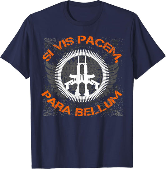 "Si Vis Pacem, Para Bellum" This Is My Peace Sign T-Shirt - T-Shirt | Navy