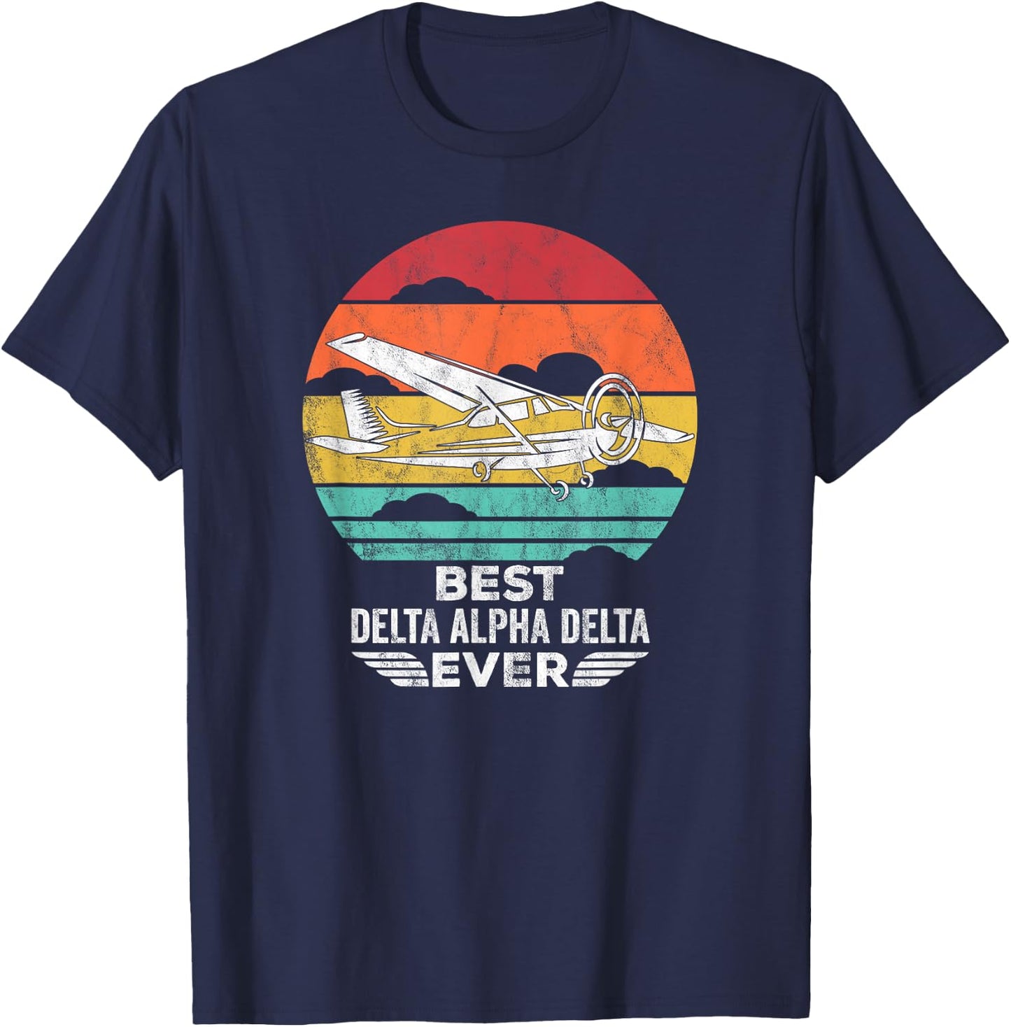 Airplane Pilot Best Dad Flying father T-Shirt - T-Shirt | Navy
