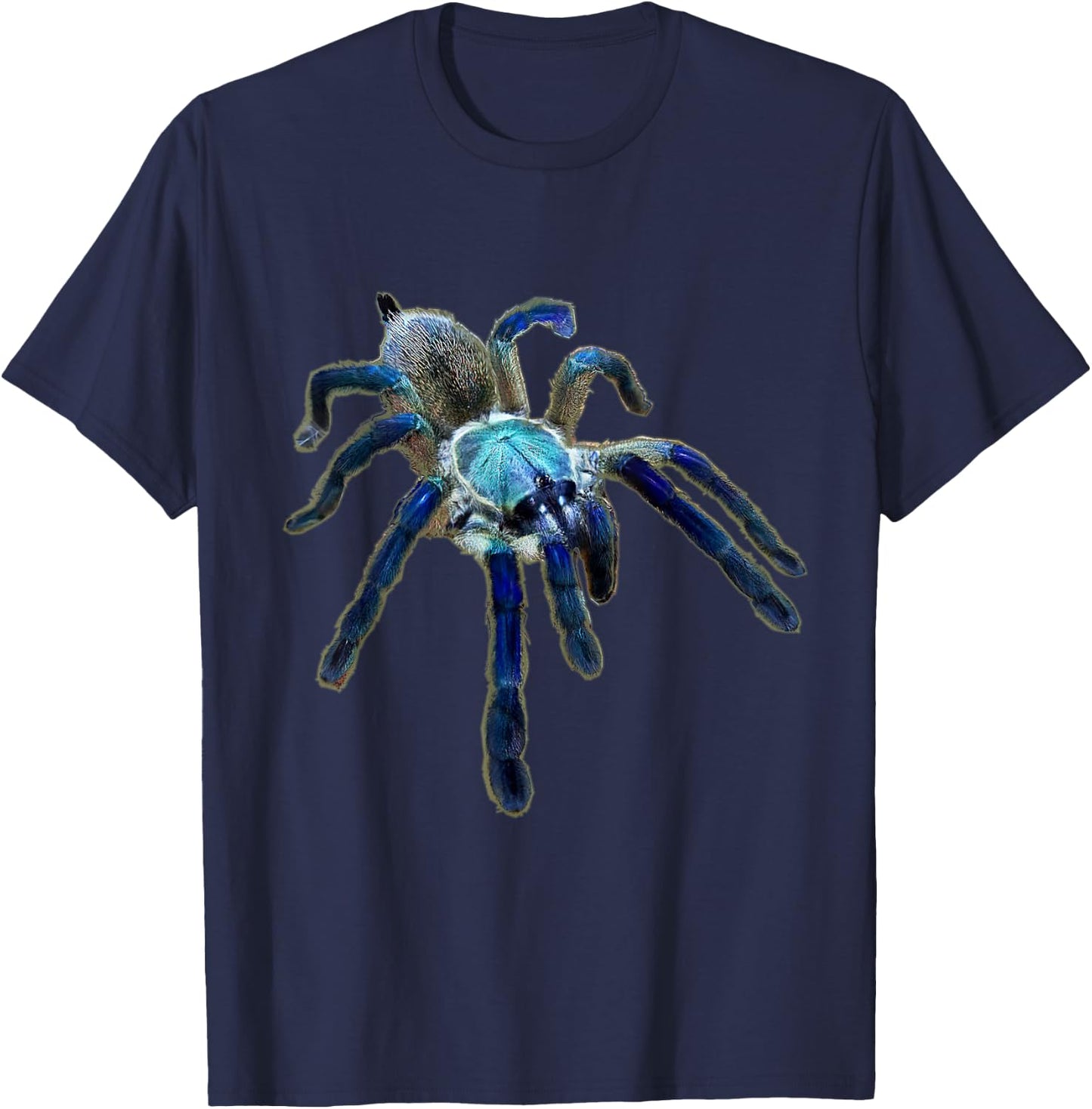 Socotra Island Blue Baboon Tarantula Spider (M. balfouri) T-Shirt - T-Shirt | Navy