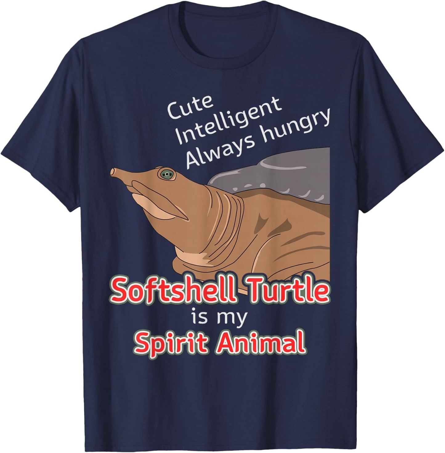 Softshell Turtle Apalone Spirit Animal Softshell T-Shirt - T-Shirt | Navy