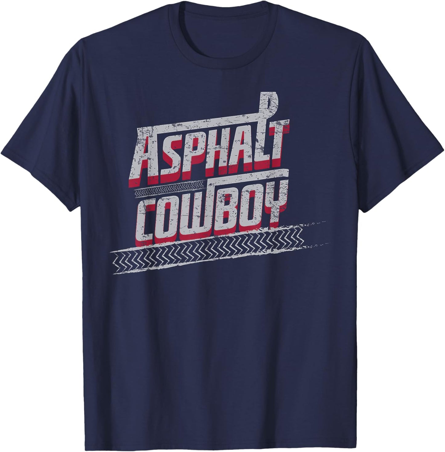 Asphalt Cowboy Cool Truck Driver Design Trucker T-Shirt - T-Shirt | Navy