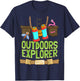 Outdoors Explorer Zookeeper Vest Bugs Binoculars Safari Kids T-Shirt - T-Shirt | Navy