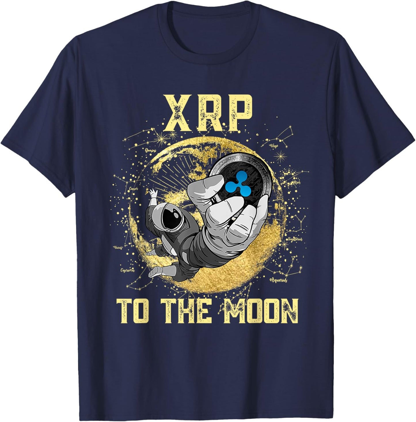 Ripple XRP Hodl shirt, cryptocurrency XRP to the Moon T-Shirt - T-Shirt | Navy