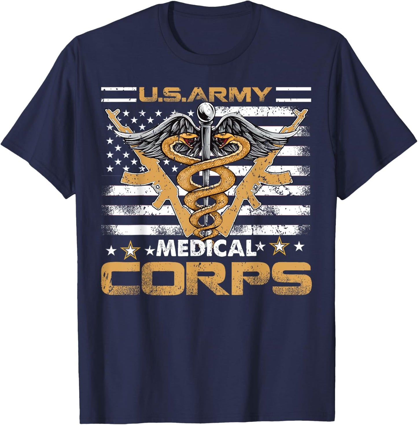 US Army Medical Corps, Perfect Veteran Medical Military Gift T-Shirt - T-Shirt | Navy