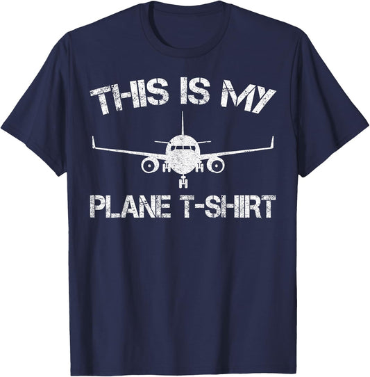 This is My Plane Airplane Pilot Gifts T-Shirt - T-Shirt | Navy