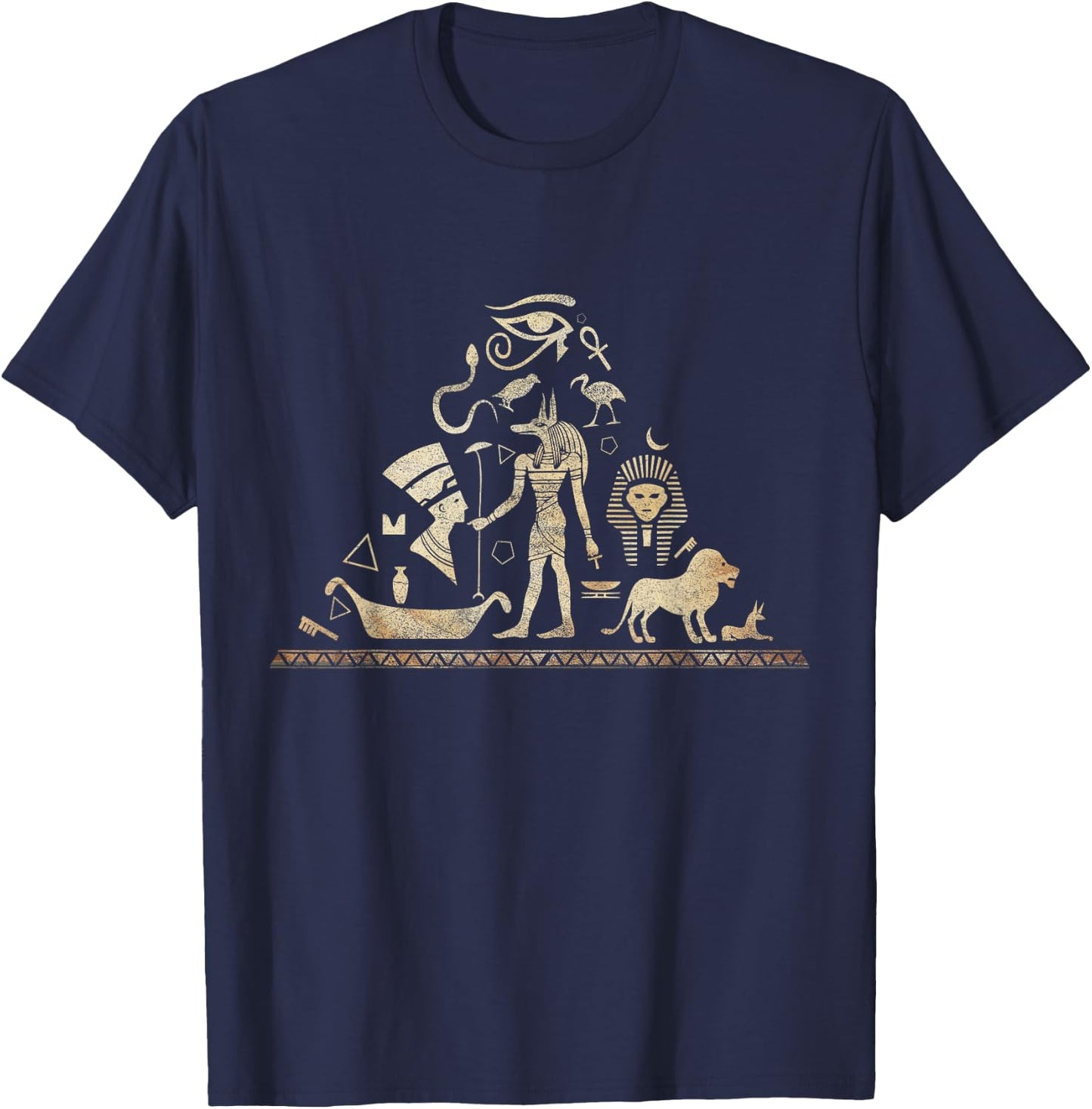 Pharaoh Pyramid Egypt T-Shirt - T-Shirt | Navy