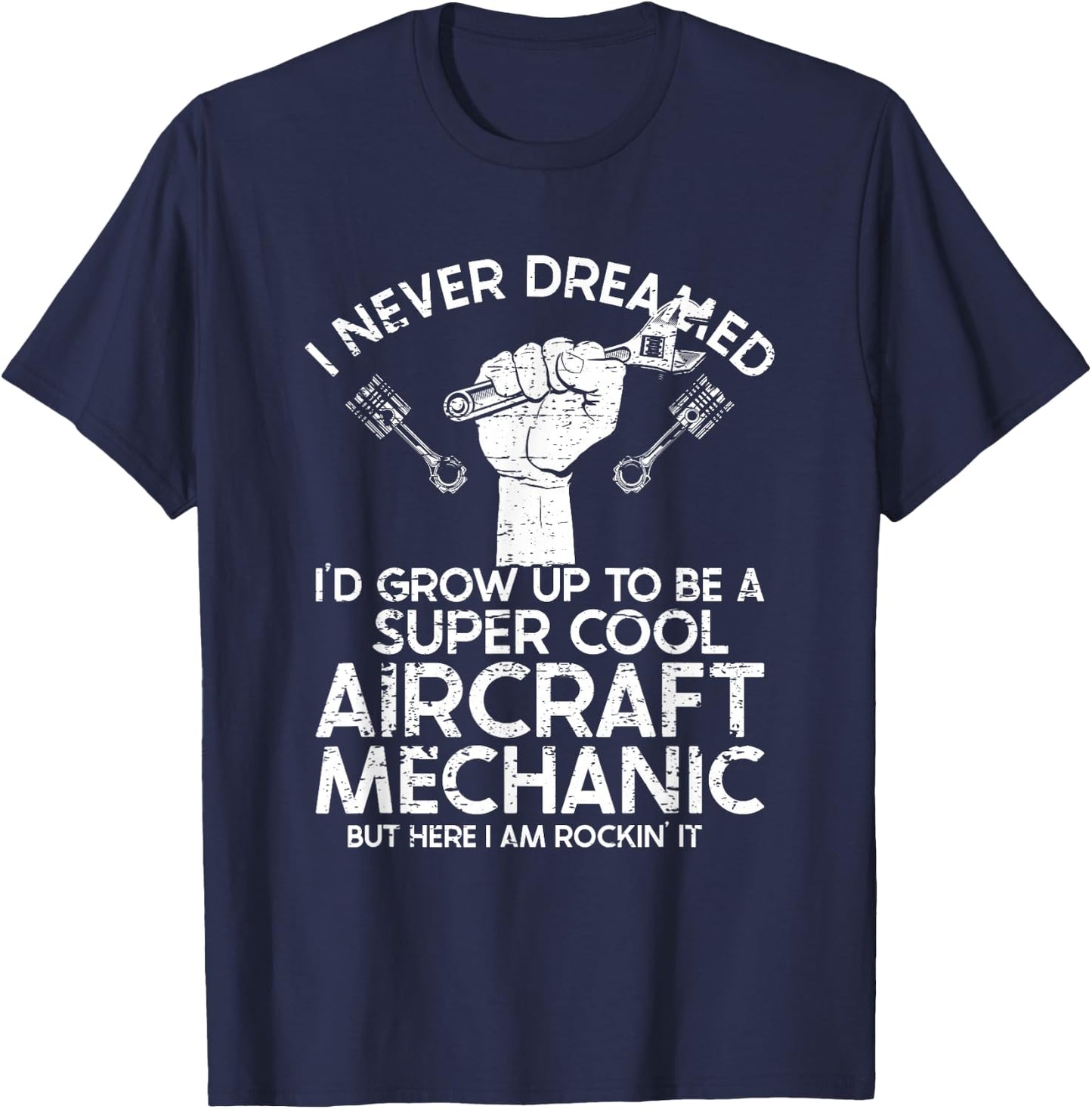 Airplane Mechanic Aircraft Maintenance Pilot Technician T-Shirt - T-Shirt | Navy