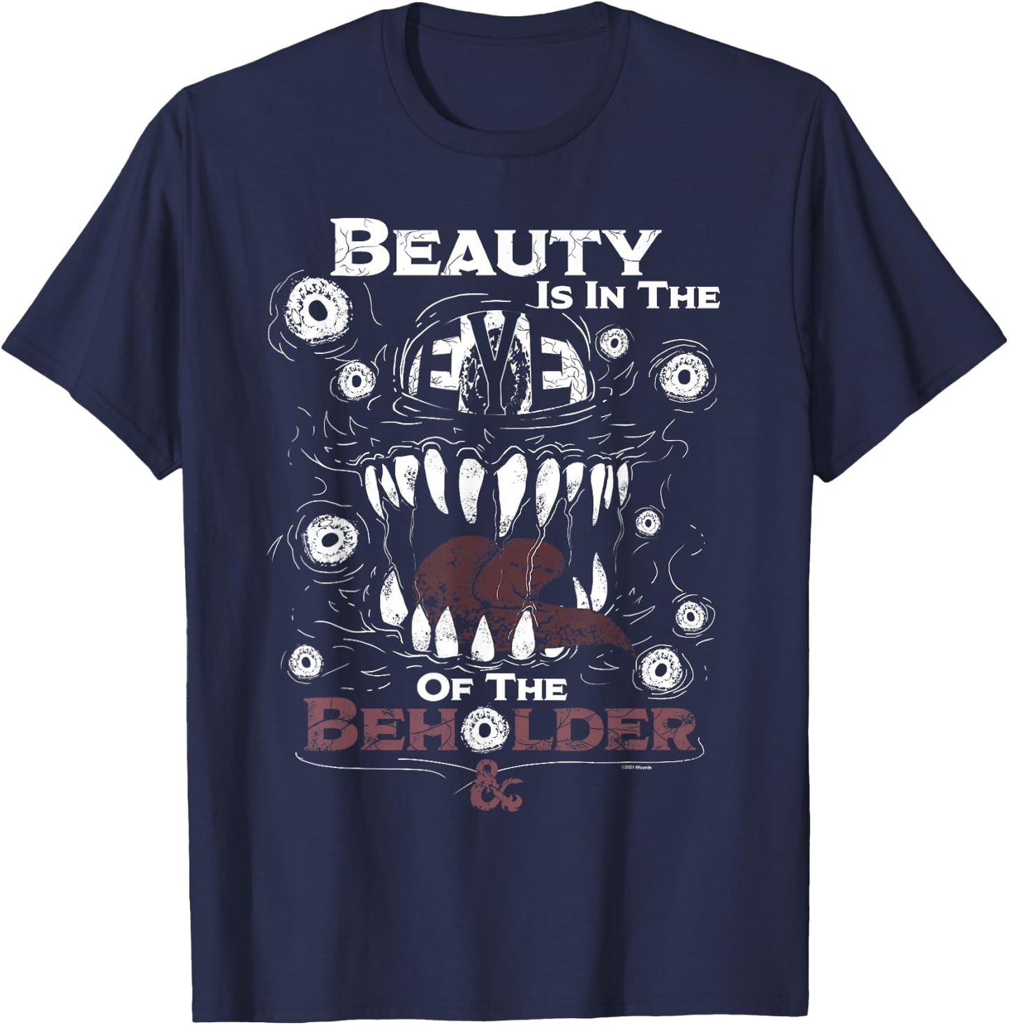 Dungeons & Dragons Beauty is in The Eye T-Shirt - T-Shirt | Navy