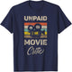Unpaid Movie Critic Vintage Film Cinema Motion Picture Fan T-Shirt - T-Shirt | Navy