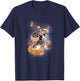Trendy Cats Flying On Donuts In Space T-Shirt - T-Shirt | Navy