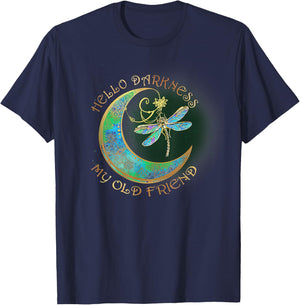 Hello Darkness My Old Friend Men Women T-Shirt - T-Shirt | Navy