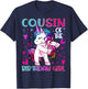Cousin of the Birthday Girl Flossing Unicorn Cousin Gifts T-Shirt - T-Shirt | Navy