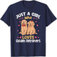 Just a Girl who Loves Golden Retrievers T-Shirt - T-Shirt | Navy