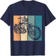 Vintage Retro Motorcycle Chopper Bikers Men Women Boys Girls T-Shirt - T-Shirt | Navy