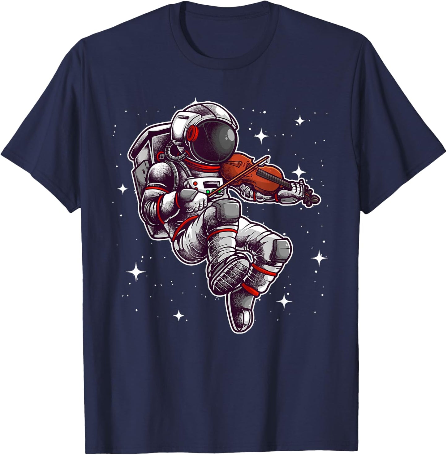 Cool Violin Player Astronaut Women Viola Music Lover T-Shirt - T-Shirt | Navy