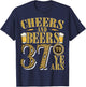 Cheers & Beers to My 37 Years Funny 37th Birthday Gift T-Shirt - T-Shirt | Navy