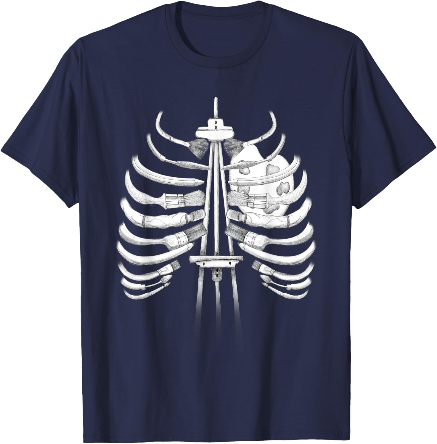 Art Bones - Art I Can Feel It In My Bones! T-Shirt - T-Shirt | Navy