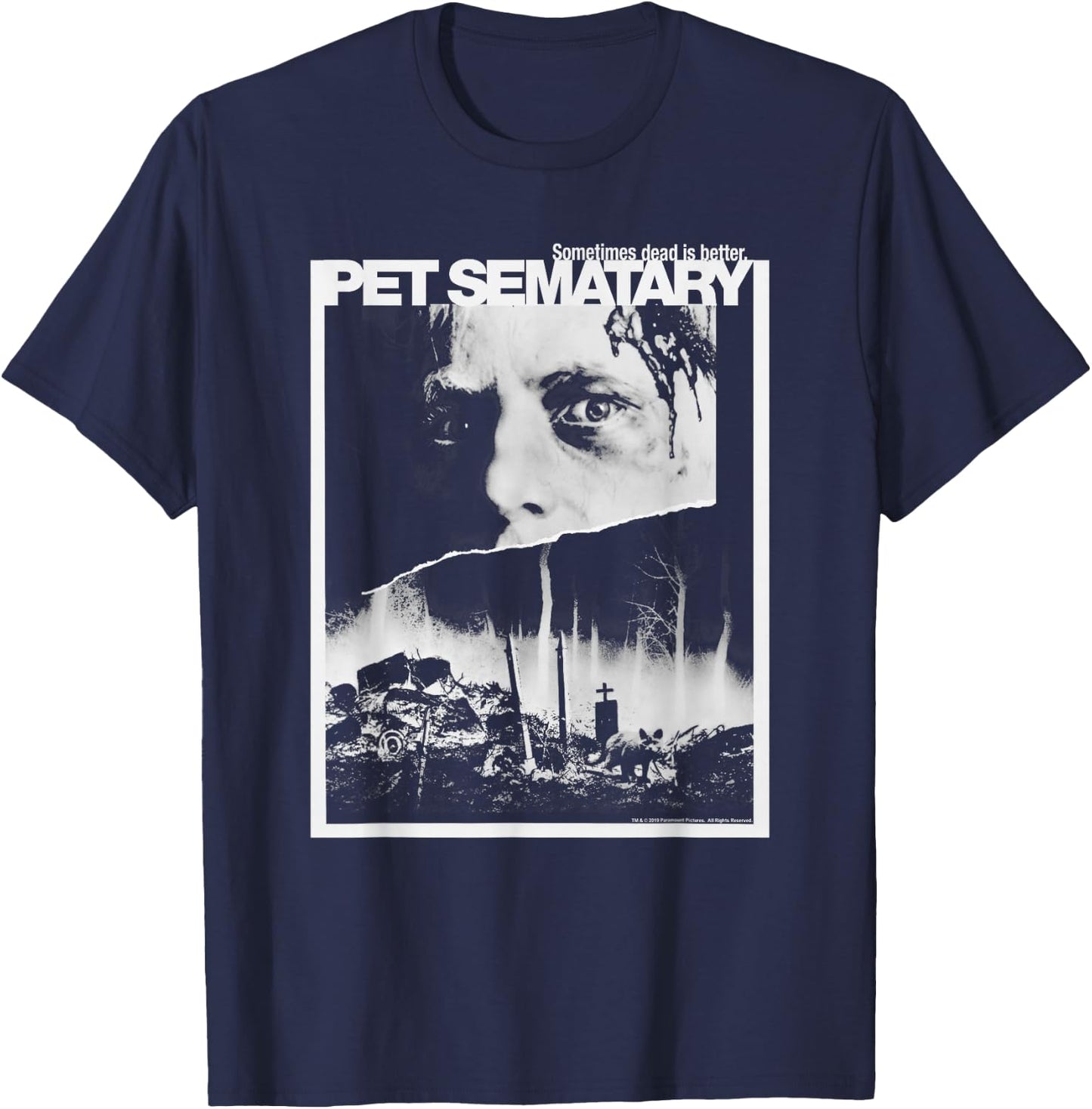 Pet Semetary Poster T-Shirt - T-Shirt | Navy
