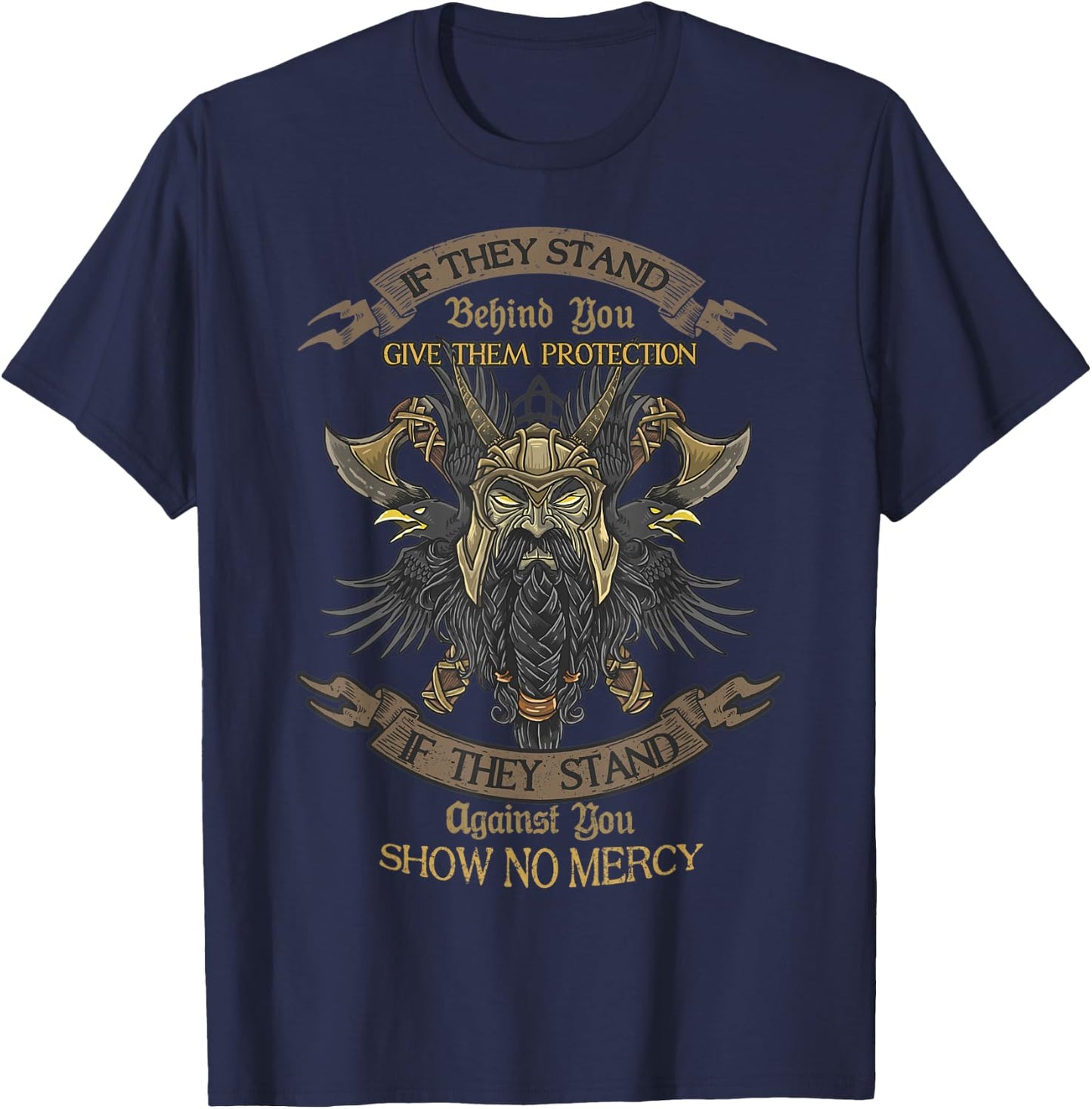 If They Stand Behind You, Give Them Protection! T-Shirt - T-Shirt | Navy