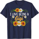 I Love Being A Gigi Shirt Sunflower Mothers Day Gifts T-Shirt - T-Shirt | Navy