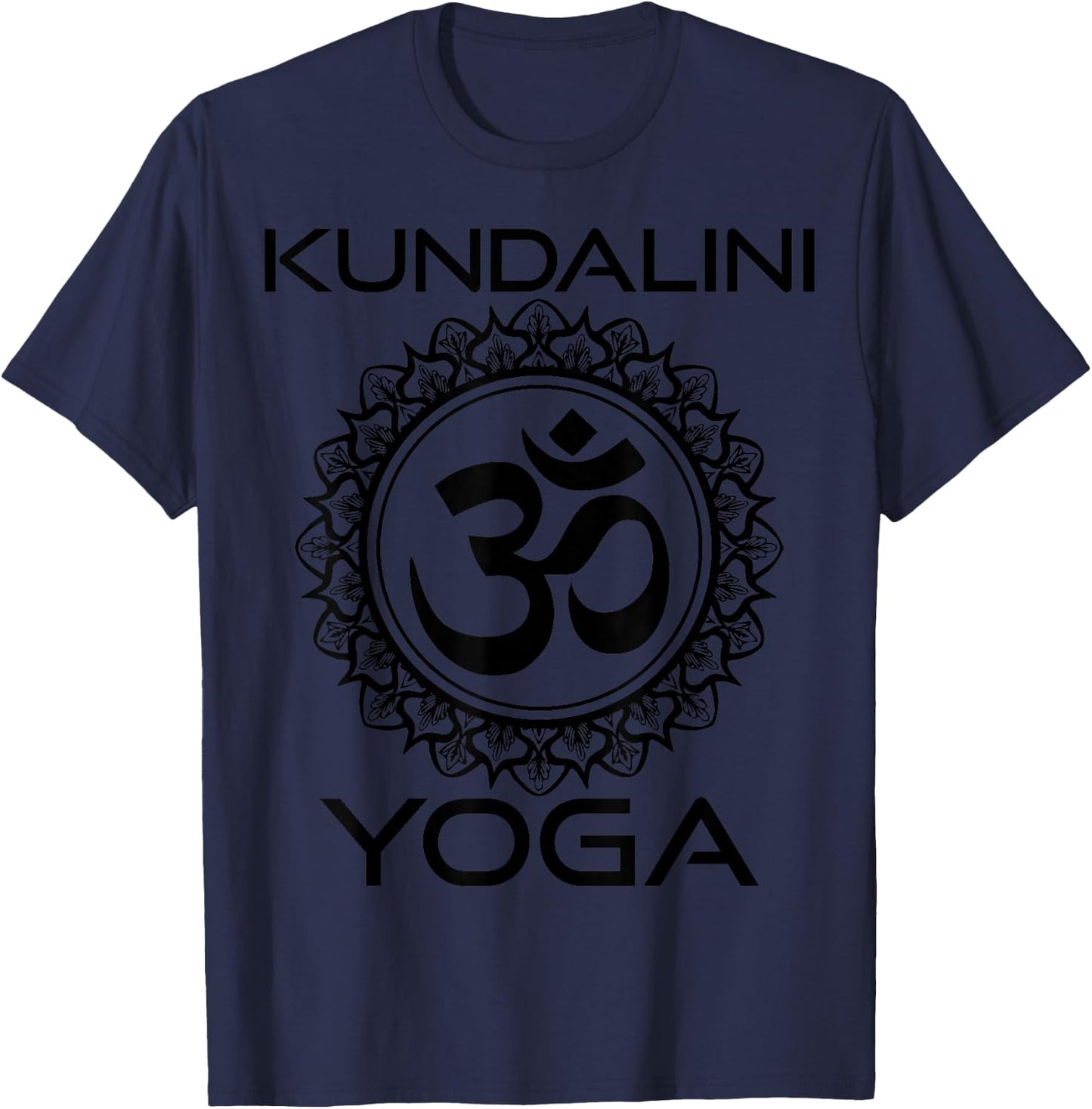 Kundalini Yoga Om Mantra Symbol Buddhism Buddha Yogi T-Shirt - T-Shirt | Navy