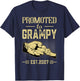 Promoted to Grampy to Be 2027 New Father Becoming A Dad T-Shirt - T-Shirt | Navy