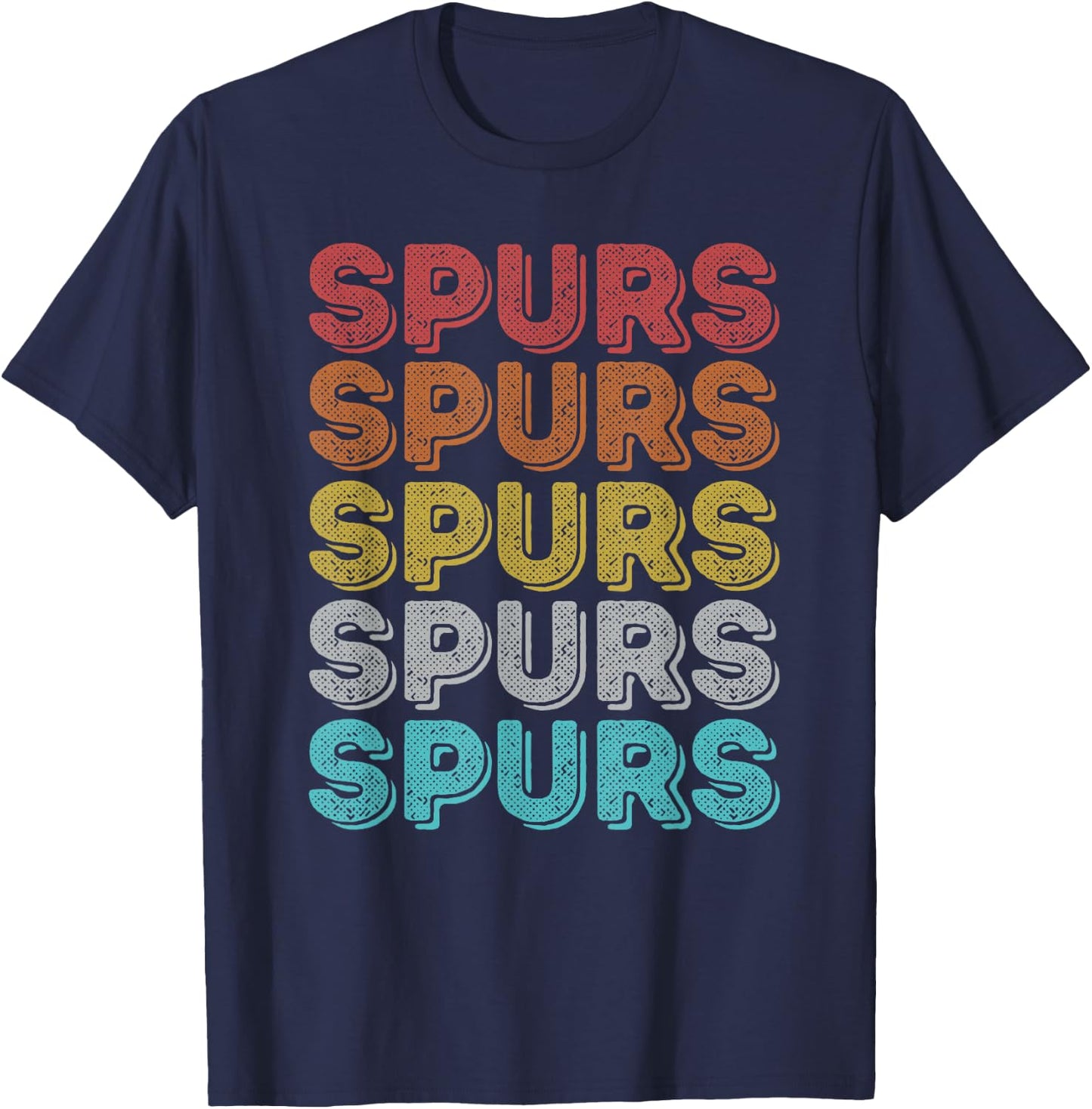 Vintage Retro Spurs T-Shirt - T-Shirt | Navy