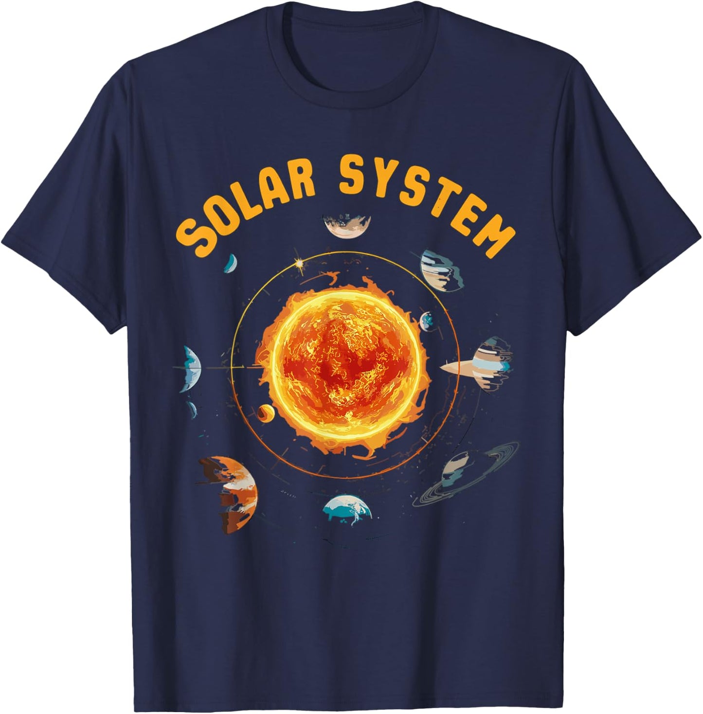 Solar System Planets Space Science T-Shirt - T-Shirt | Navy