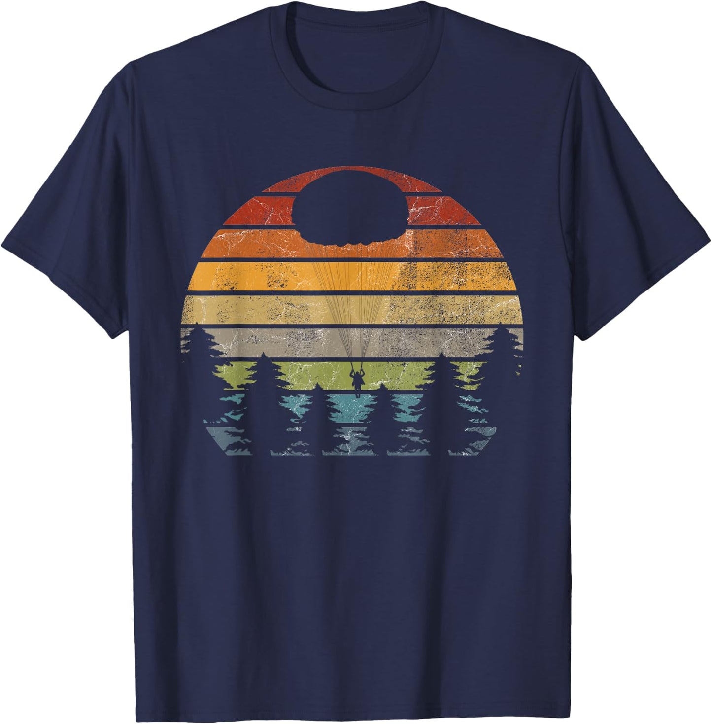 Paratrooper Paratrooper Round Cap Vintage T-Shirt - T-Shirt | Navy