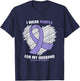 I Wear Purple For My Husband Testicular Cancer Awareness T-Shirt - T-Shirt | Navy
