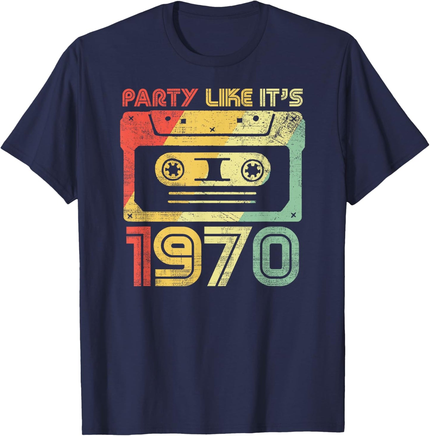 Party Like It's 1970 Retro 70s Party Outfit Costume T-Shirt - T-Shirt | Navy
