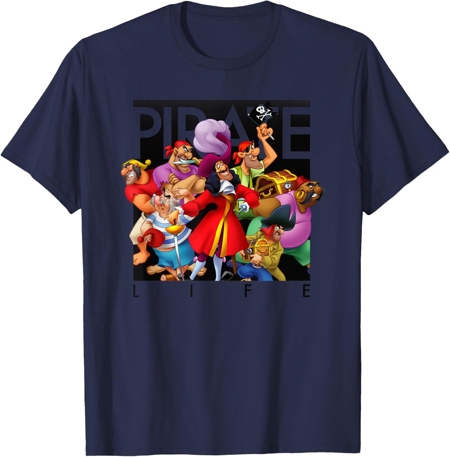 Peter Pan - Captain Hook Pirate Life T-Shirt - T-Shirt | Navy