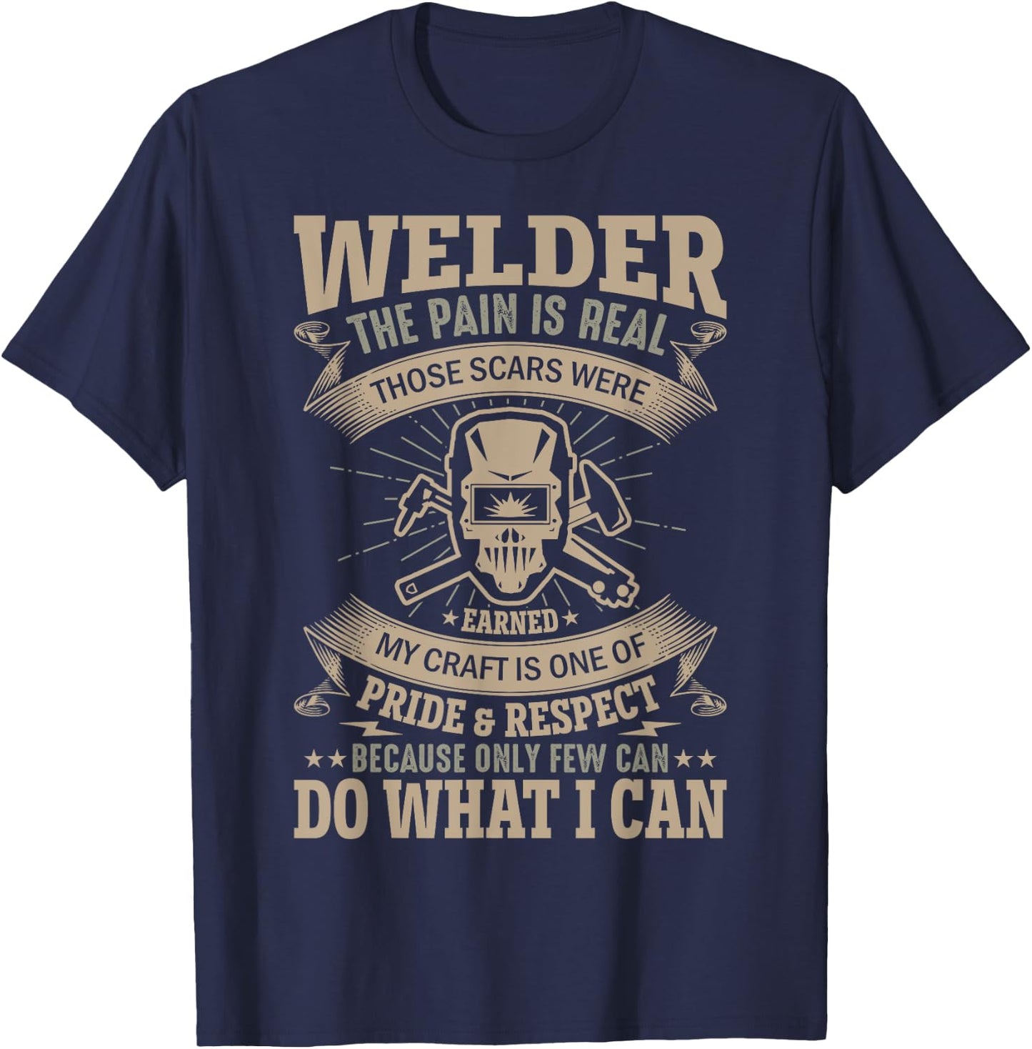 The Pain Is Real Those Scars Were My Craft Is One Of Pride A T-Shirt - T-Shirt | Navy