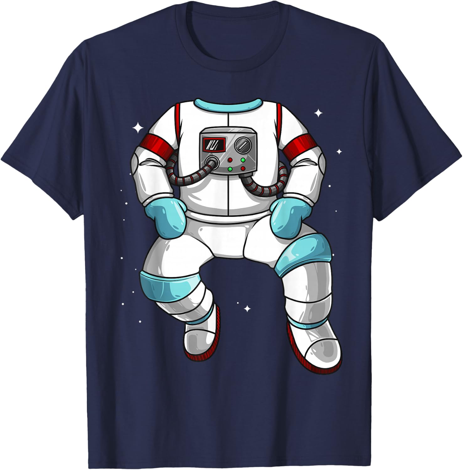 Cool Astronaut Halloween Costume Fan | Funny Lazy DIY Gift T-Shirt - T-Shirt | Navy