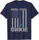 Reel Cool Unkie Uncle Fishing Fathers Day T-Shirt - T-Shirt | Navy