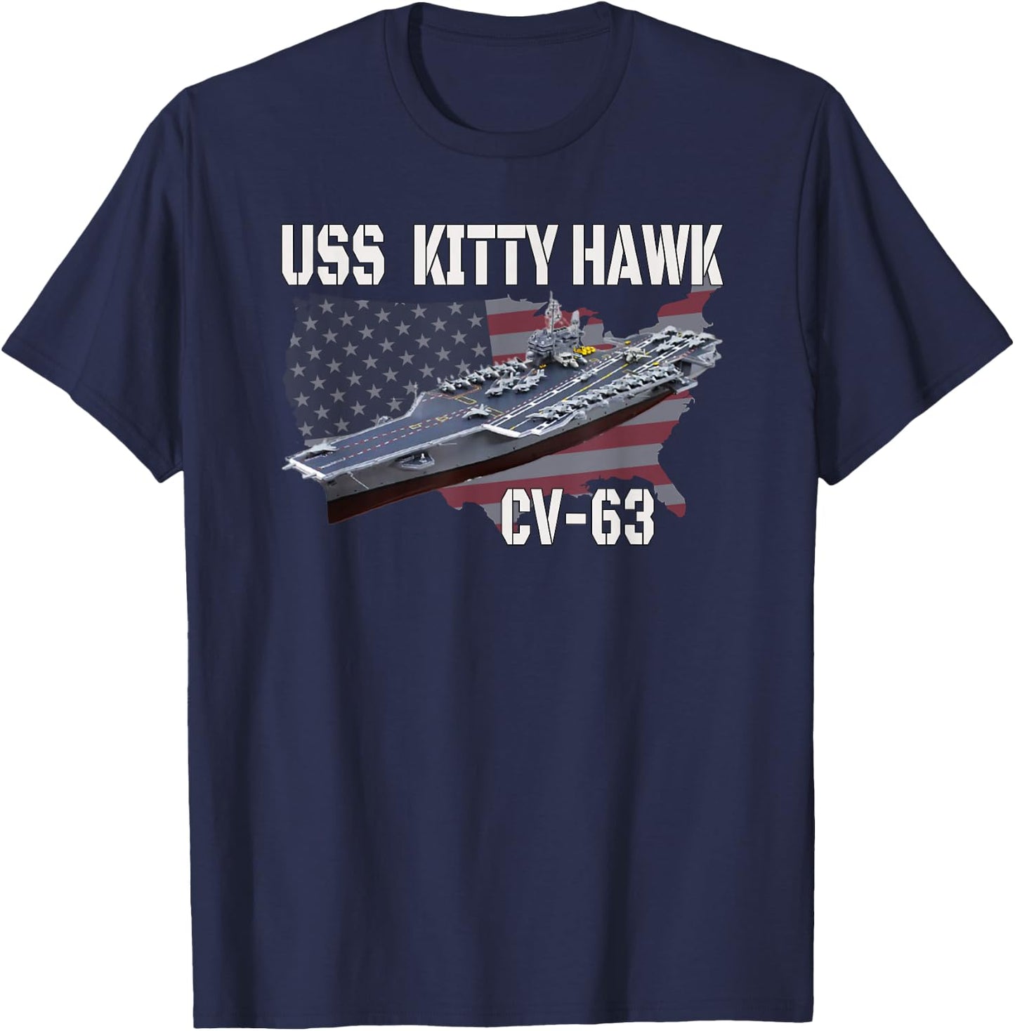 USS Kitty Hawk CV-63 Aircraft Carrier Veterans Day T-Shirt - T-Shirt | Navy