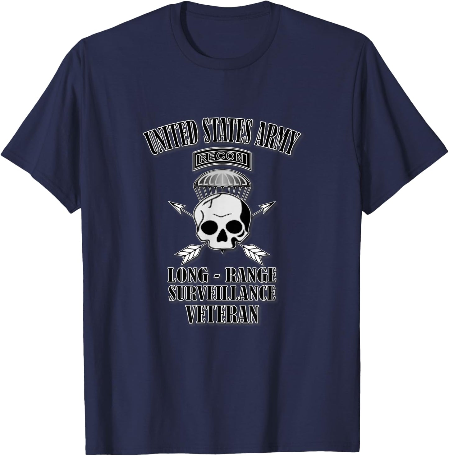 US Army Long-Range Surveillance Veteran (Front Design) T-Shirt - T-Shirt | Navy