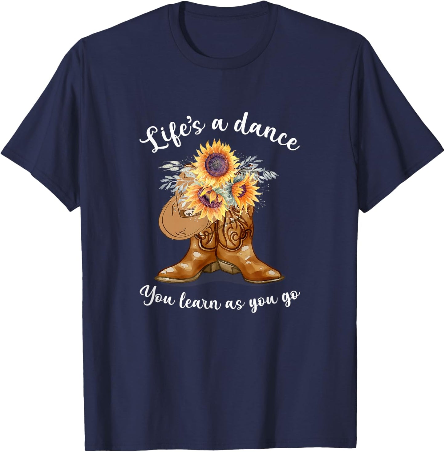 Life's A Dance You Learn As You Go Hippie Styles Costumed T-Shirt - T-Shirt | Navy