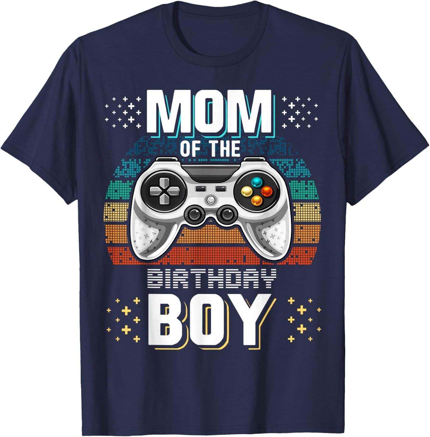 Mom of the Birthday Boy Matching Video Gamer Birthday Party T-Shirt - T-Shirt | Navy
