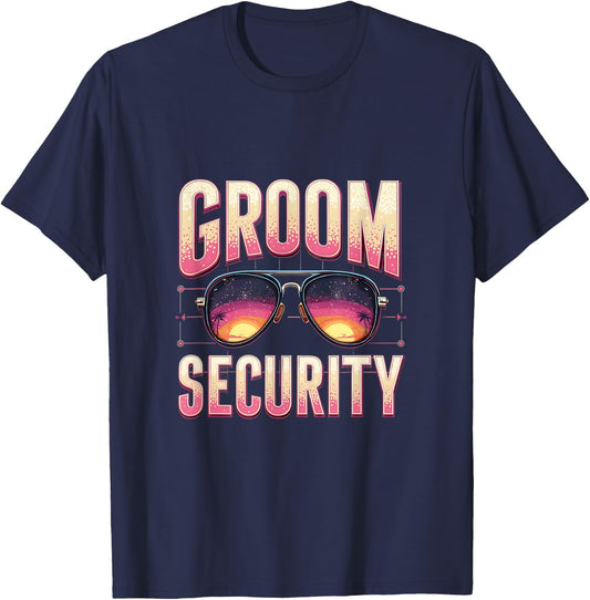 Wedding Groom Safety Bodyguard Escort T-Shirt - T-Shirt | Navy