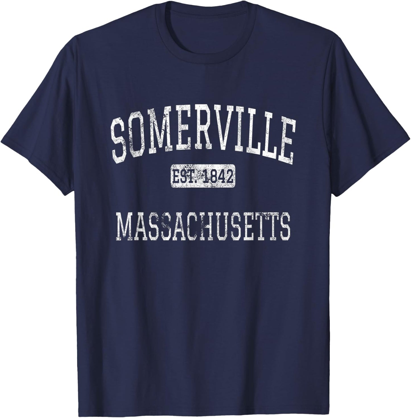 Somerville Massachusetts MA Vintage T-Shirt - T-Shirt | Navy
