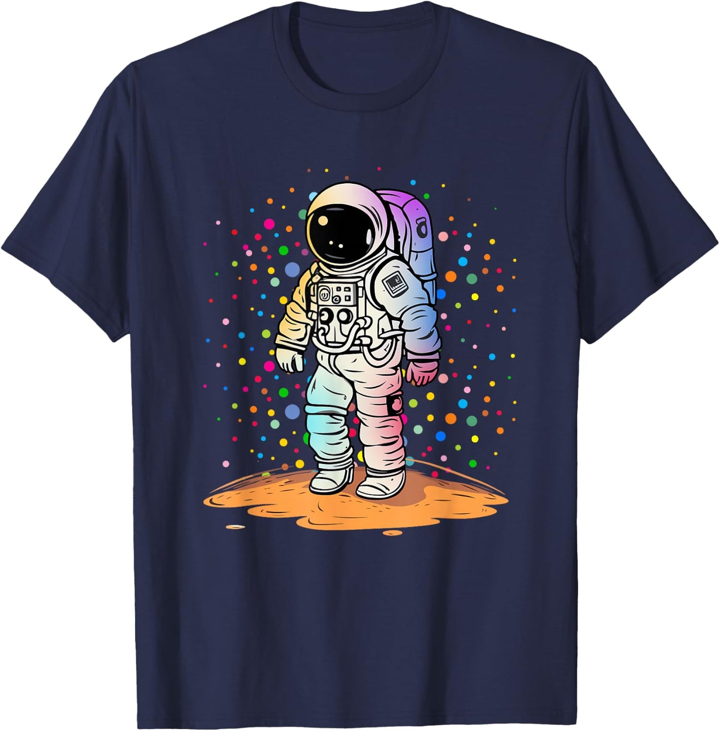 Funny Astronaut Polka Dots Lover Happy Dot Day Girl Boy Kid T-Shirt - T-Shirt | Navy